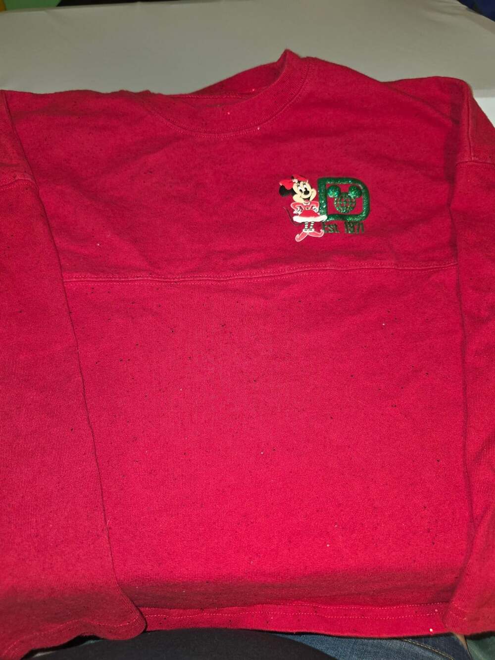 Disney Minnie Mouse Christmas Glitter Spirit Jersey Youth XL